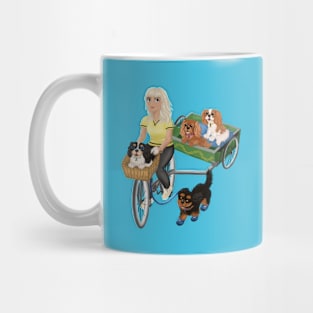 Four Cavaliers Biking and Being Active Mug